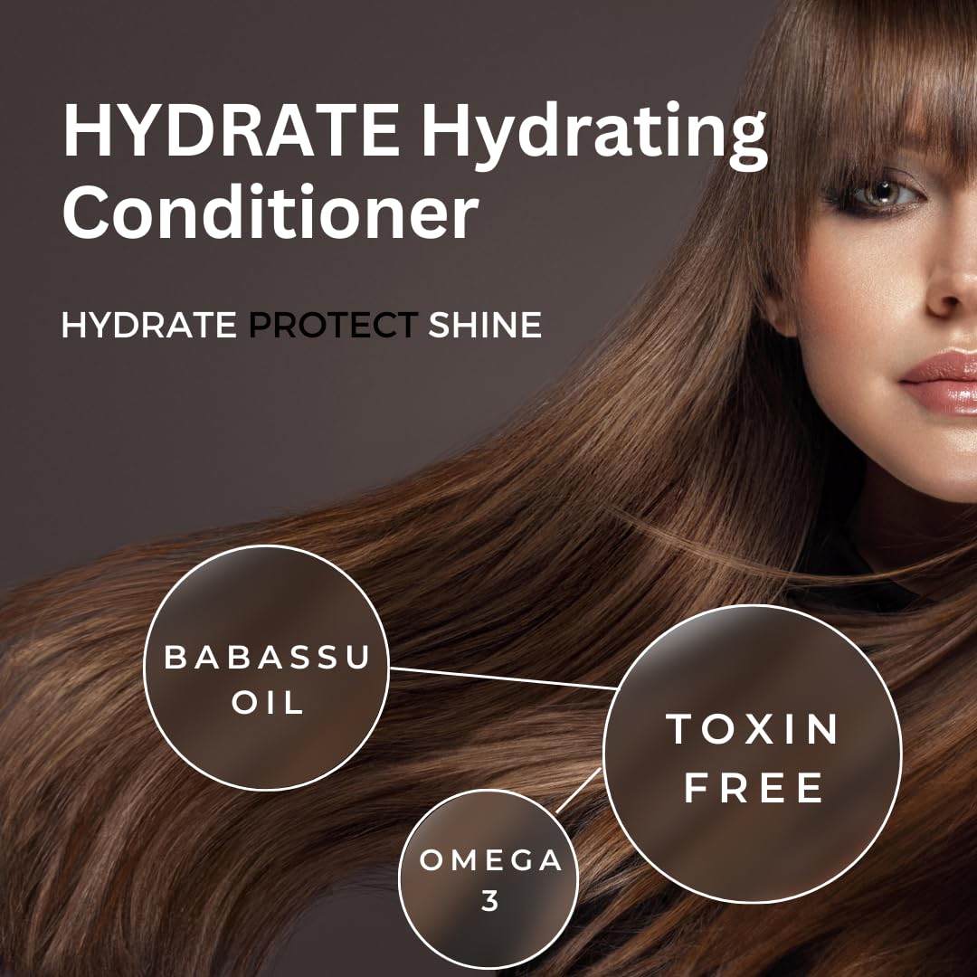 Jess & Lou BEAUTY HYDRATE Hydrating Conditioner - Natural, Vegan, Toxin-Free Formula for Soft, Shiny Hair - All Hair Types, (30 oz)
