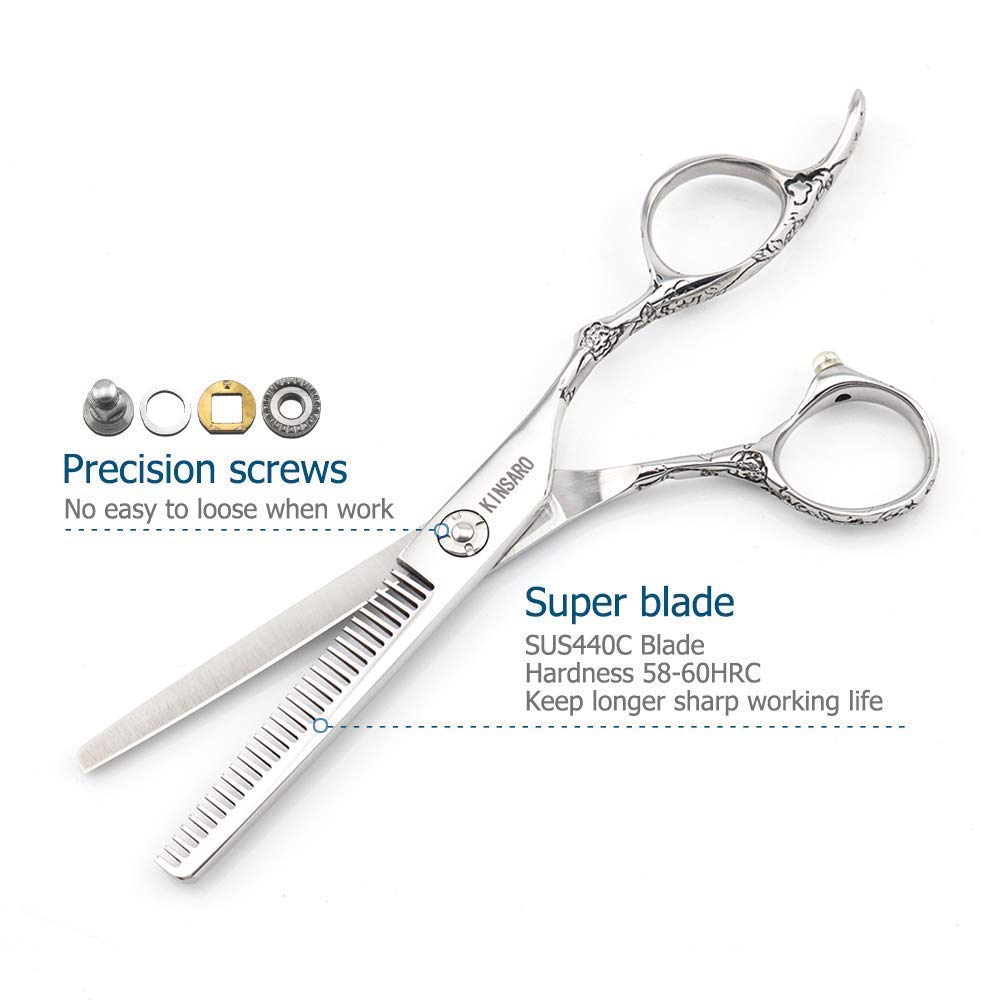 Hair Scissors 5.5 INCH Hair Cutting Scissors and 6 INCH Hair Thinning Scissors