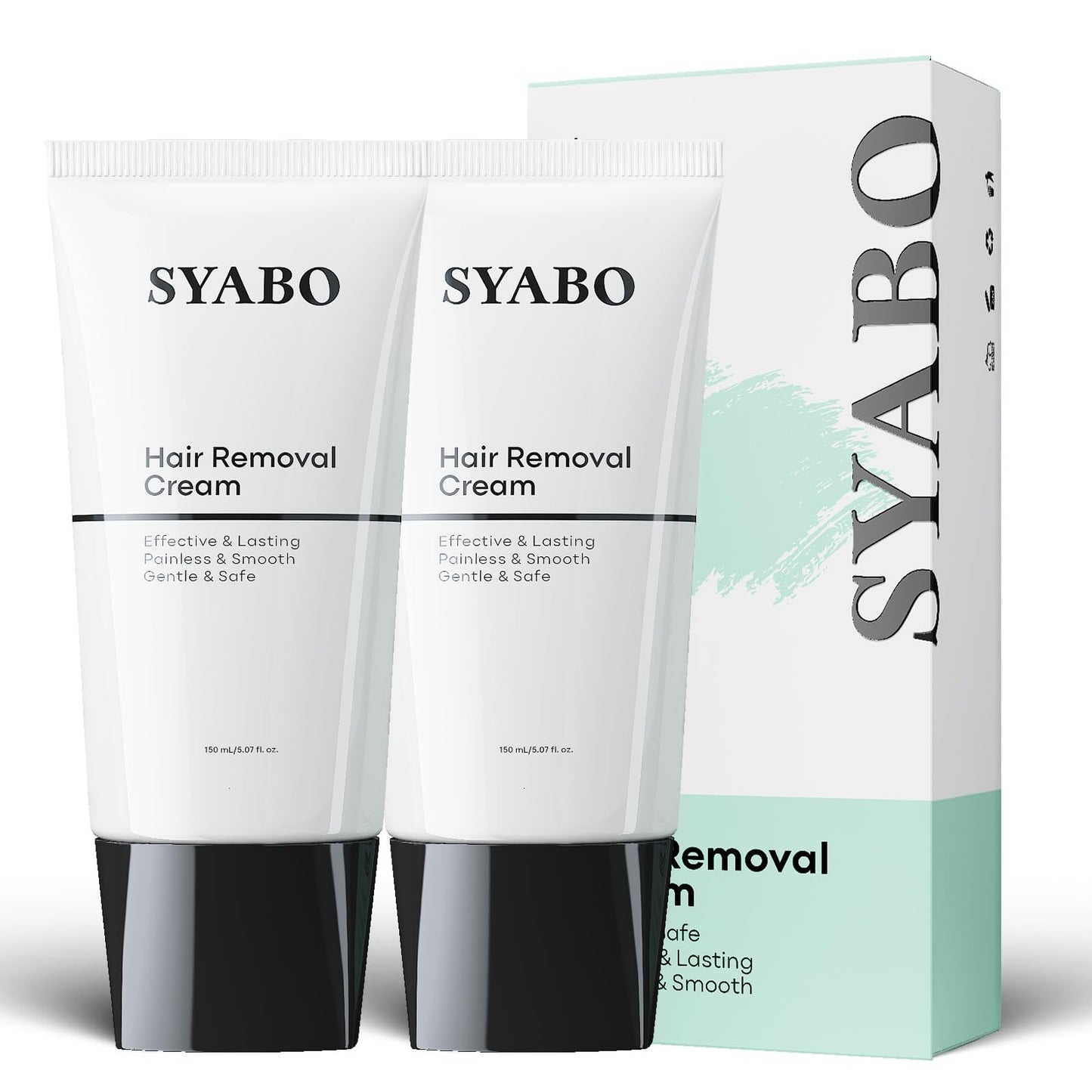 Hair Removal Cream, Painless Bikini, Legs, Arms and Underarms Hair Removal Lotion, Sensitive Body Hair Removal Cream, Soothing & Skin Friendly for Women Men All Skin Types, 5.07 FL * 2 Packs