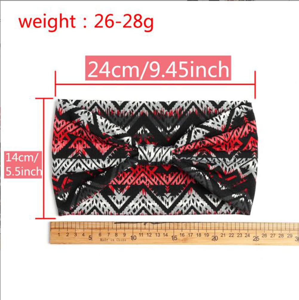 K-Elewon 3 Pack Women Wide Elastic Head Wrap Headband Sports yoga Hair Band (3 Pack(A06))