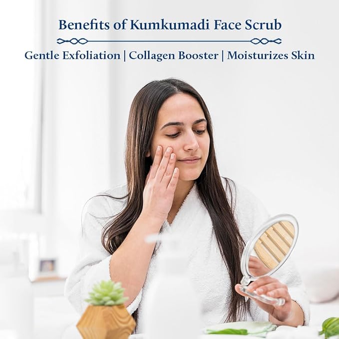 Blue Nectar Walnut Gel Scrub for Deep Exfoliation (1.7 Fl Oz) with Kumkumadi Gentle Exfoliating Face Scrub for Tan Removal and Blackheads (1.7 Oz)