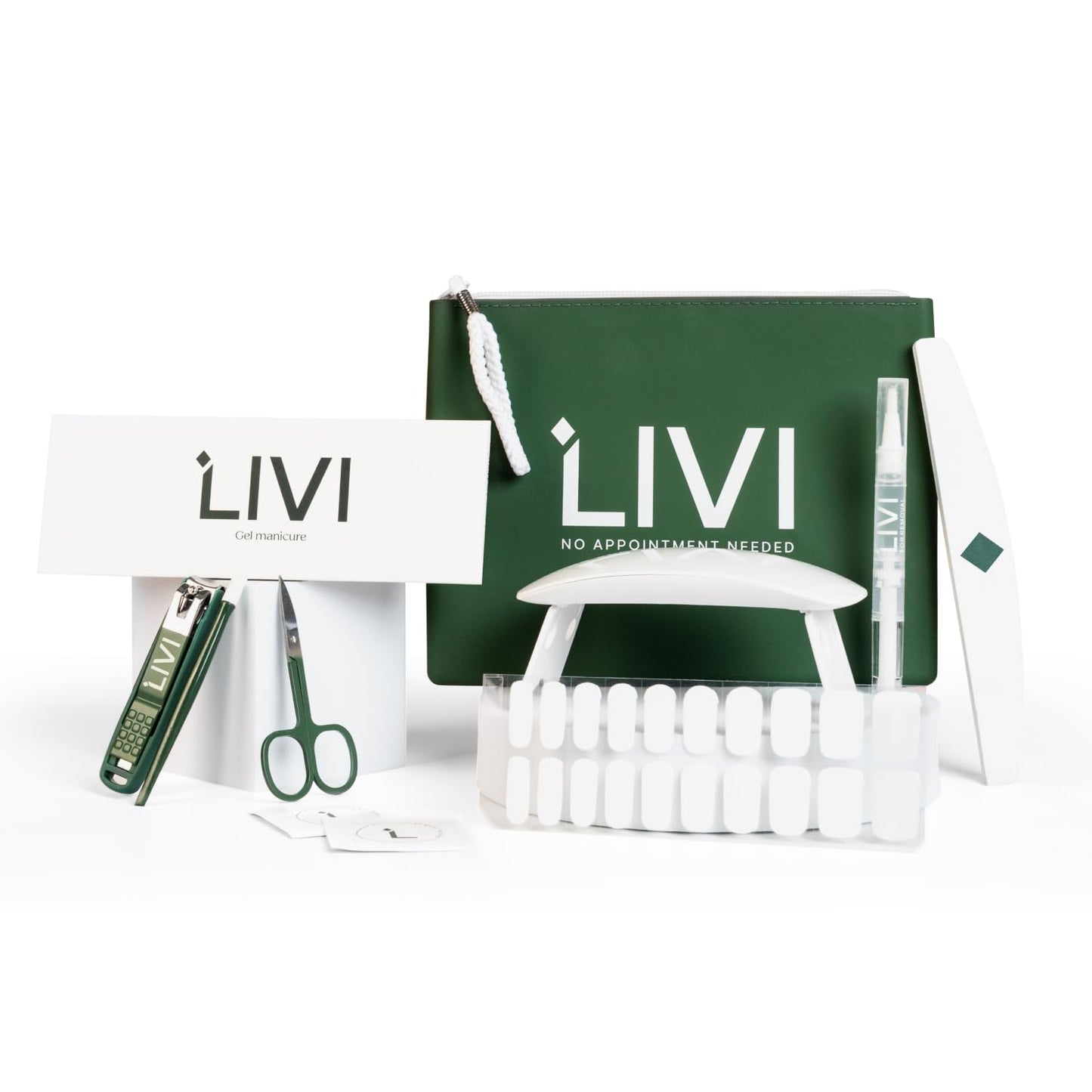 Livi Gel Manicure System with UV Light – Full Mani Kit with 40 Nail Stickers, UV Light & Mani Tools for Salon-Quality Nails at Home, Easy-to-Use DIY Starter Gel Polish Set (Not Everyone Can Be Me, XO)