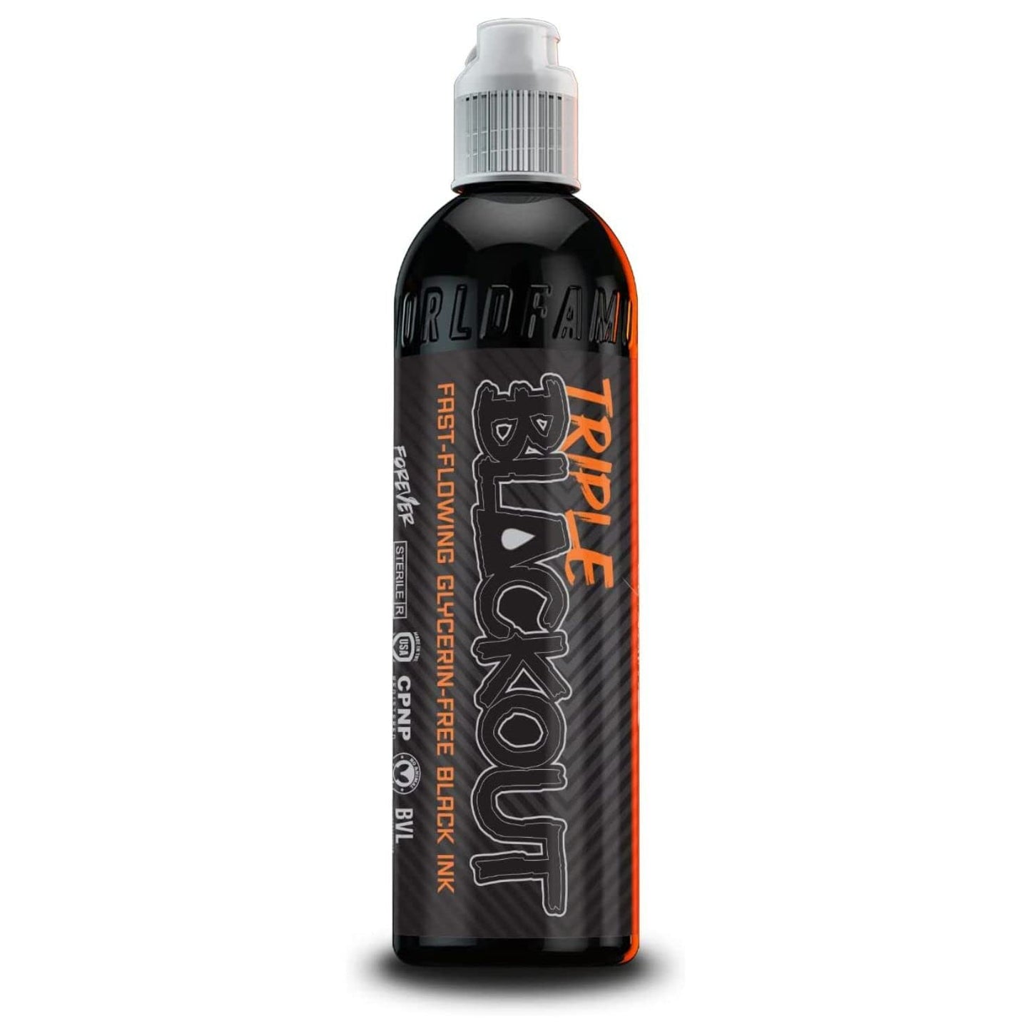 World Famous Tattoo Ink Bundle with Triple Blackout Tattoo Ink (4 oz) & 7 Color Simple Tattoo Kit (7 Bottles, 0.5 oz Each) - Professional Tattoo Ink & Tattoo Supplies - Skin-Safe, Vegan & Non-Toxic