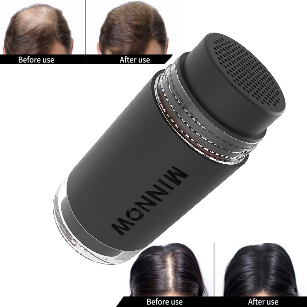 MINNOW Hair Building Fibers,Keratin Hair Fibers Hair Loss Concealer For Thinning Hair Powder Volumizing Based,16grams/0.56oz (MEDIUM BROWN)
