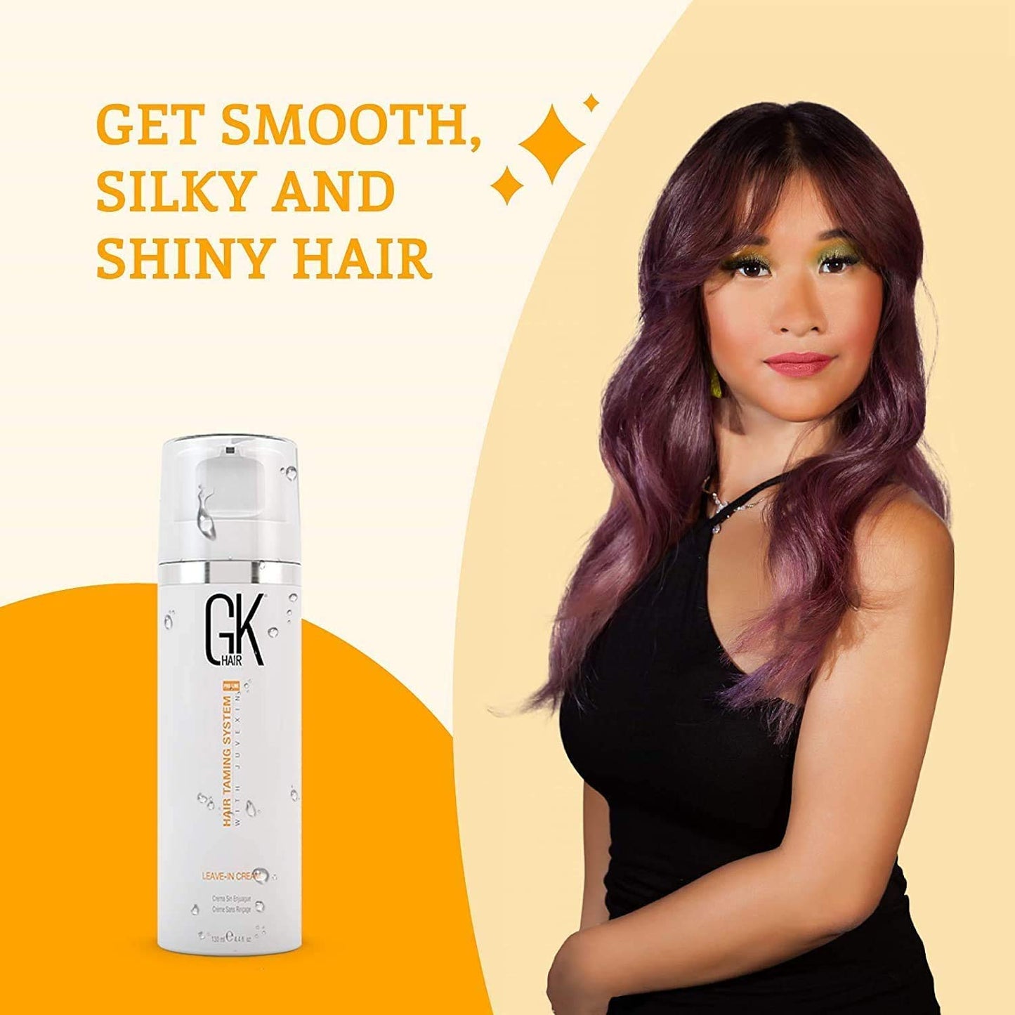 Global Keratin GK Hair Moisturizing Shampoo and Conditioner 300ml Set I Leave in Conditioner Cream 130ml For Detangling Smoothing Strengthening