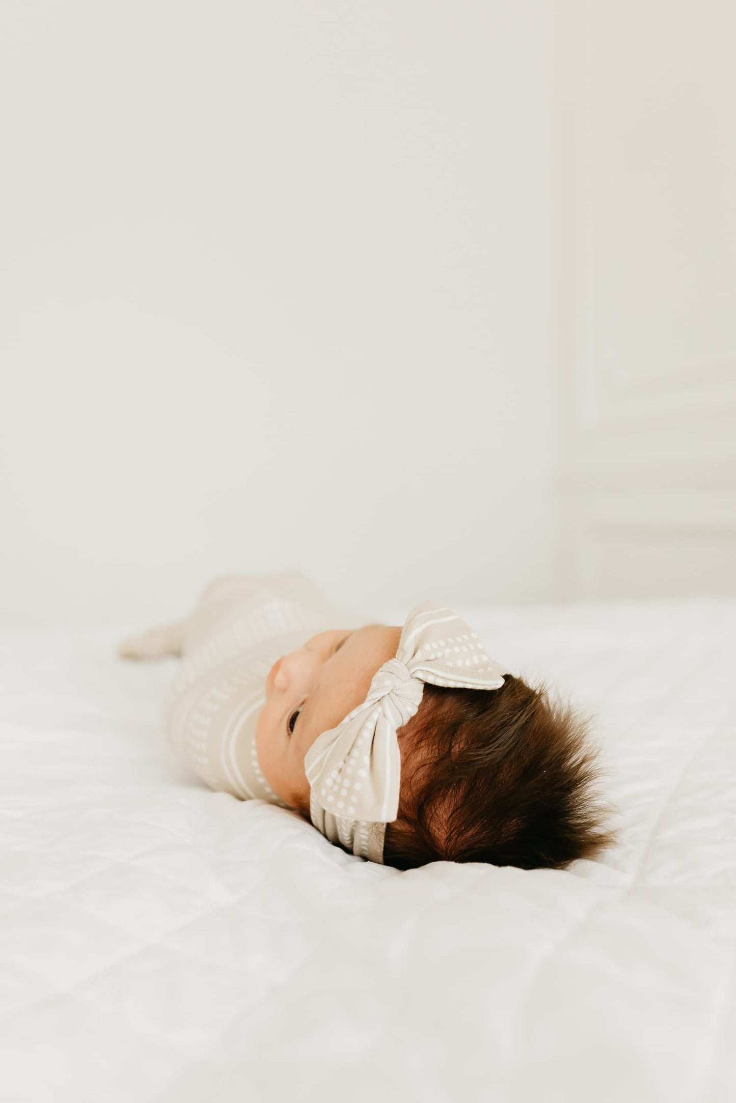 Copper Pearl Baby Bows: Stylish Headbands for Baby Girls, Premium Soft and Stretchy Baby Headbands, Perfect for Newborns, Trendy Designs - Clay