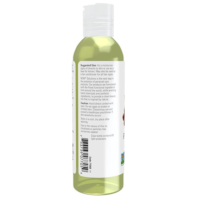 NOW Solutions, Grapeseed Oil, Skin Care for Sensitive Skin, Light Silky Moisturizer for All Skin Types, 4-Ounce (Pack of 2)