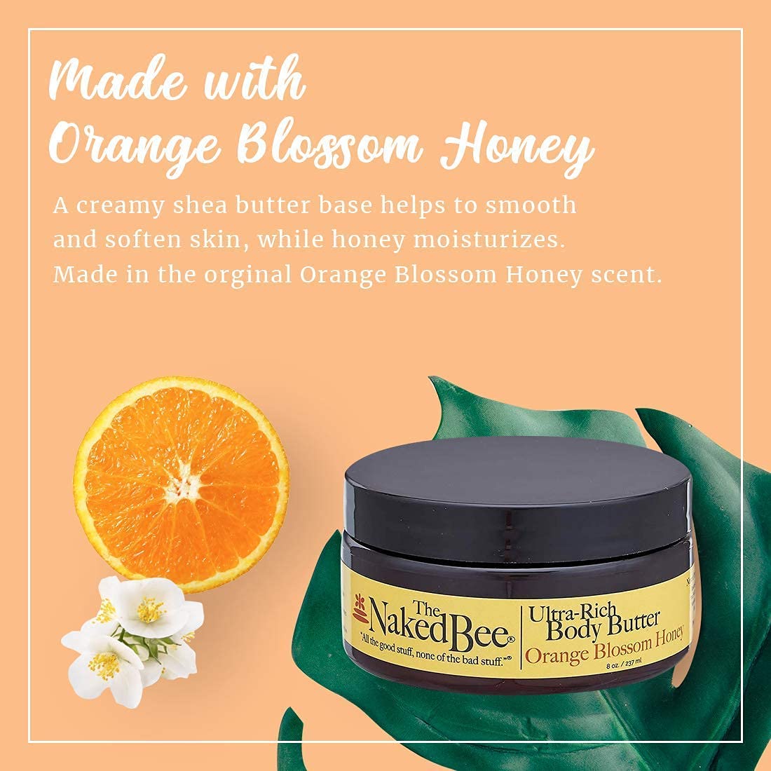The Naked Bee Orange Blossom Honey Hand and Body Lotion 6.7oz + Honey Serious Restoration for Hands & Feet Gift Set + Orange Blossom Honey Ultra Rich Body Butter 8oz