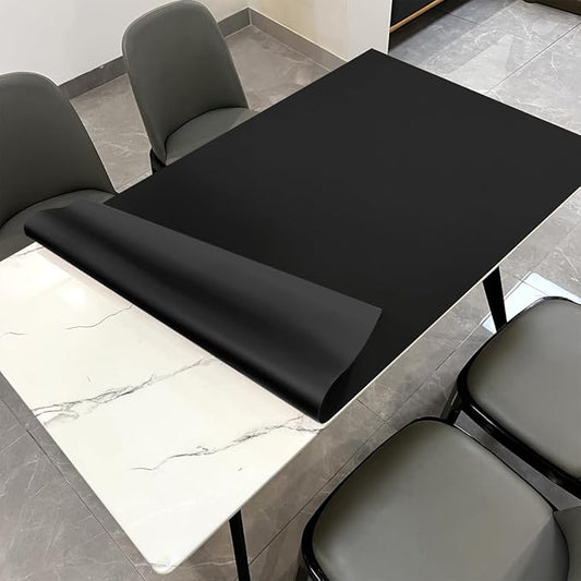 Dining Table Cover Protector for Dining Room Table - Can Be Used On Both Sides Waterproof and Easy to Clean Good Flatness Used for Dining Table(Black+Black 44x78)
