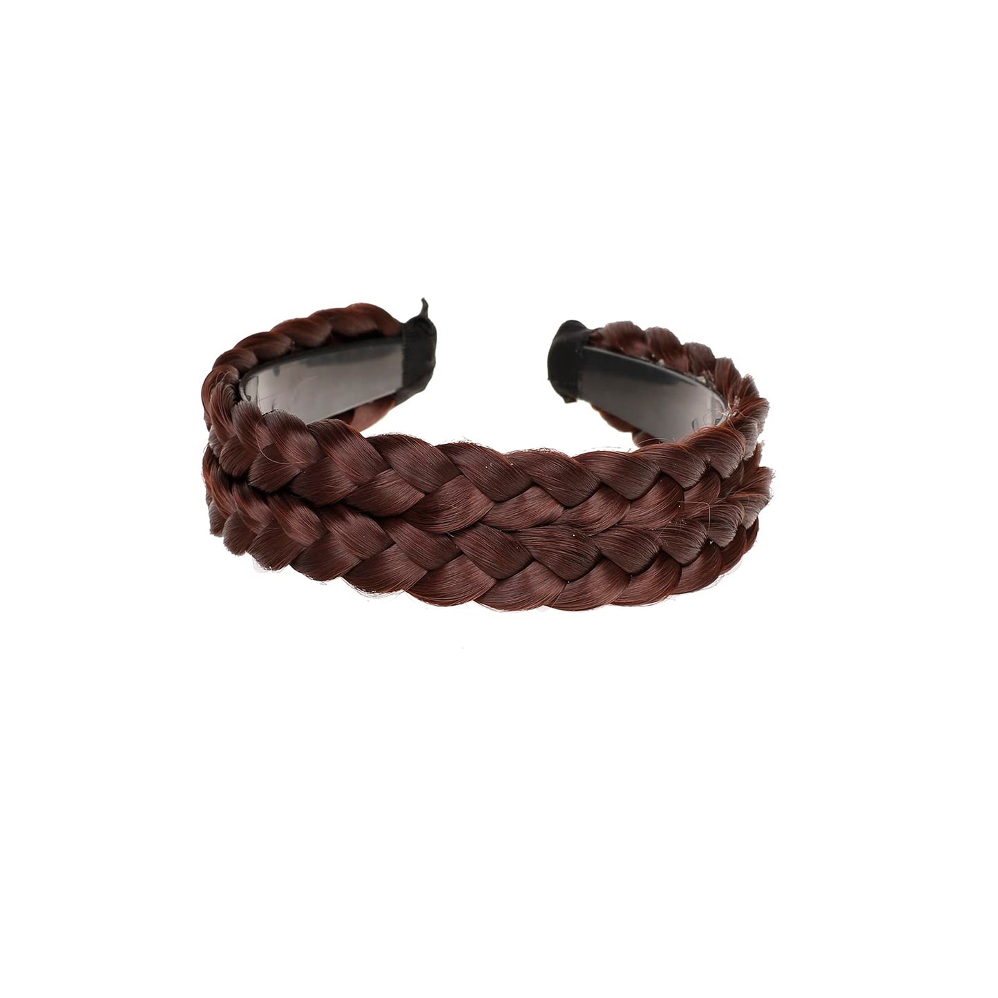 vowyore Braid headband Messy Double strand Wide Hair Classic Chunky Elastic Plaited Synthetic Braids Hairpiece Girl Women Hair Hoop