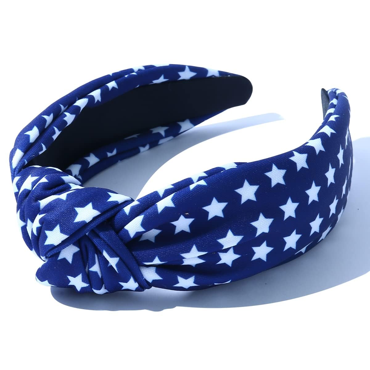 CULHEITE Knotted USA Flag Headband 4th of July Headband Red White Blue Patriotic Stars Hair Band Independence Day Fashion Holiday Hair Accessories