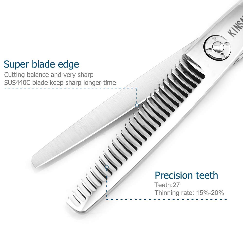 5.5 INCH Hair Cutting Scissors and 5.75 INCH Hair Thinning Scissors Barber Scissors Hairdressing Scissors Kinsaro