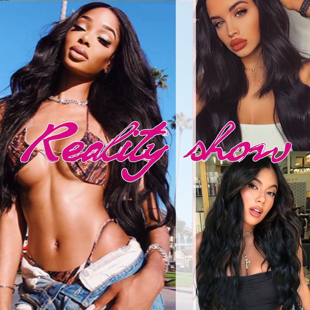 Long Black Wig Curly Black Long Hair Wigs for Women Upgraded Protein Fiber Wig(26'' Black)