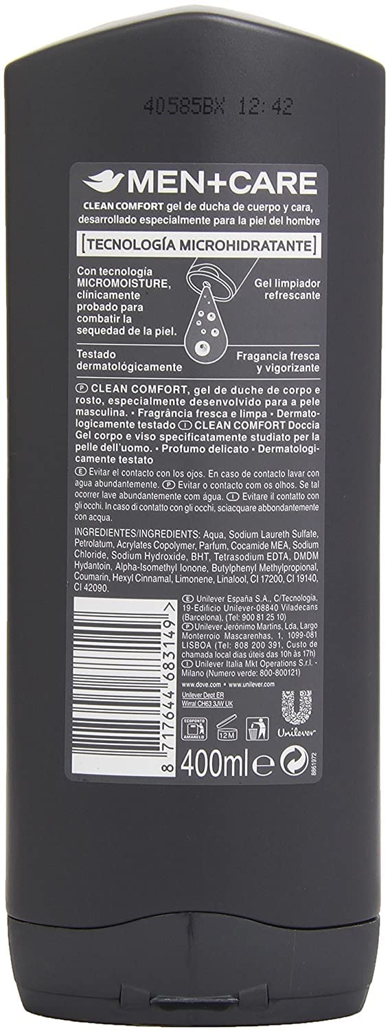 Dove Men + Care Body and Face Wash Variety 3 Flavors - Clean Comfort, Cool Fresh, and Minerals + Sage - 13.5 Oz (400ml), Total: 40.5 Ounce