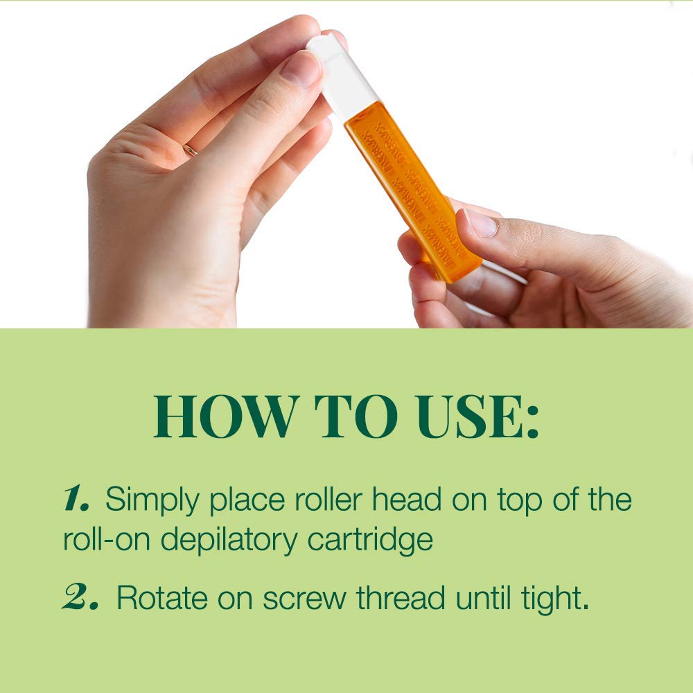 Clean + Easy Small Roller Head For Use With Roll-On Wax Refill, Perfect For Hair Removal On Small Areas, for Eyebrows, Upper Lip and Chin, Disposable and Easy to Use, DIY Waxing, 3-pack