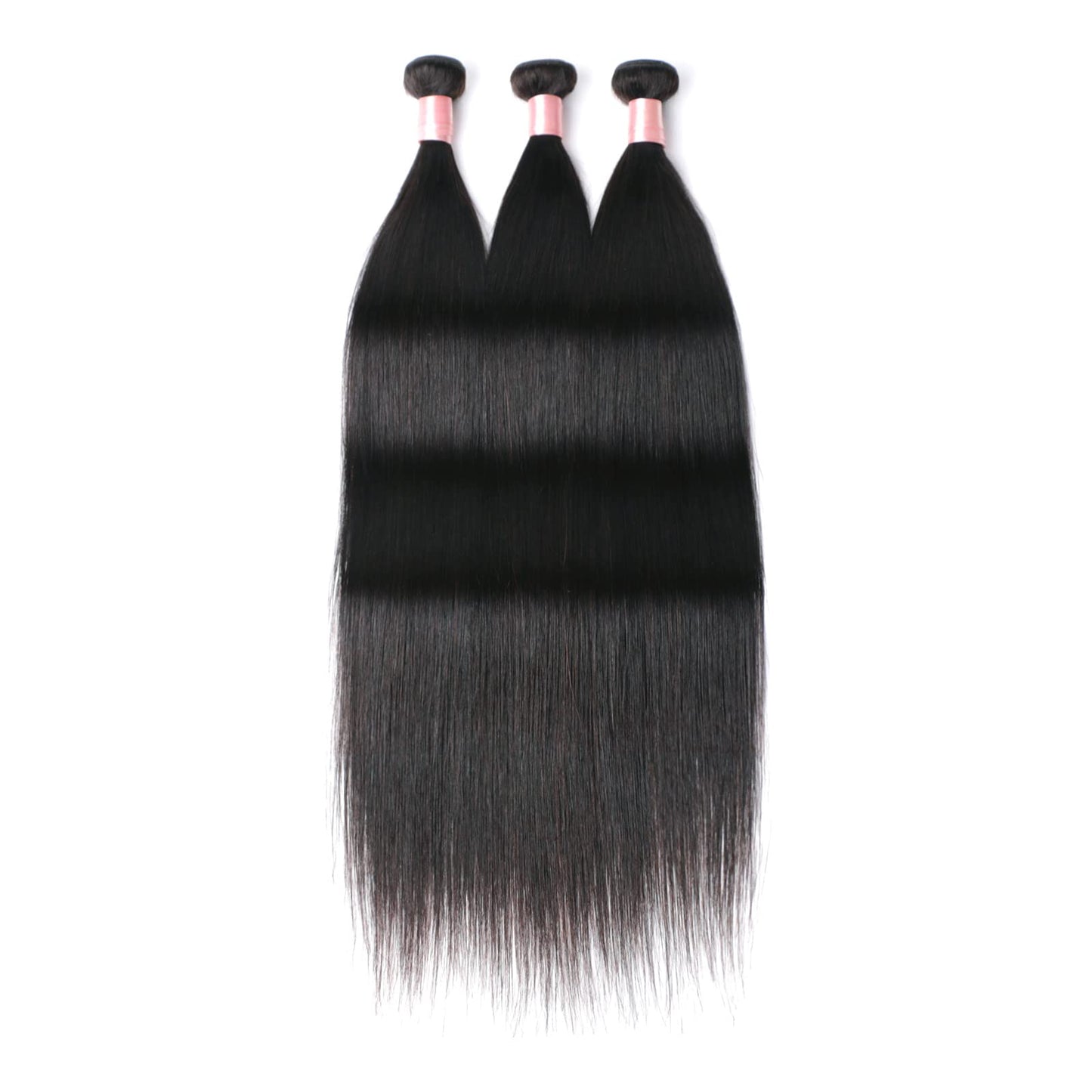 DaiMer Brazilian Straight Human Hair Bundles 12A Grade Unprocessed Remy Virgin Hair Extensions Real Straight Hair Weaving Natural Color 3 pcs 18 18 18 inch No Shedding