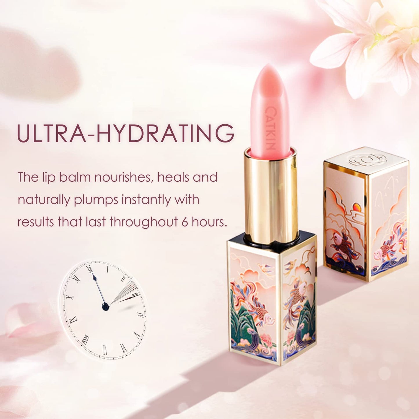 CATKIN Lip Balm Color Tinted Changing Lipstick Ultra Hydrating Lip Moistrurizer Chapstick with Vitamin E Nourishing For Cracked & Dry Lips 0.12 oz 3pcs Gift Box (01+06+07)