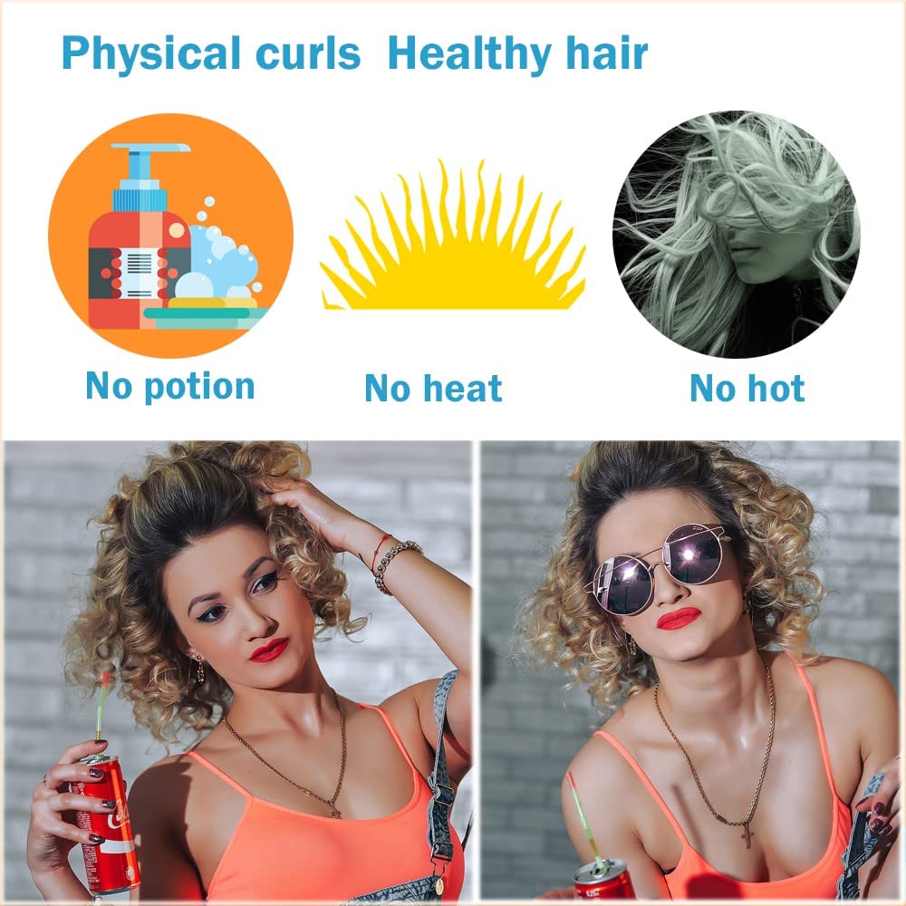 ADMIRING 12PCS Roller Curlers for Medium Short Hair, Heatless Bangs Curlers, Create Natural Curly Hairstyle (Red)
