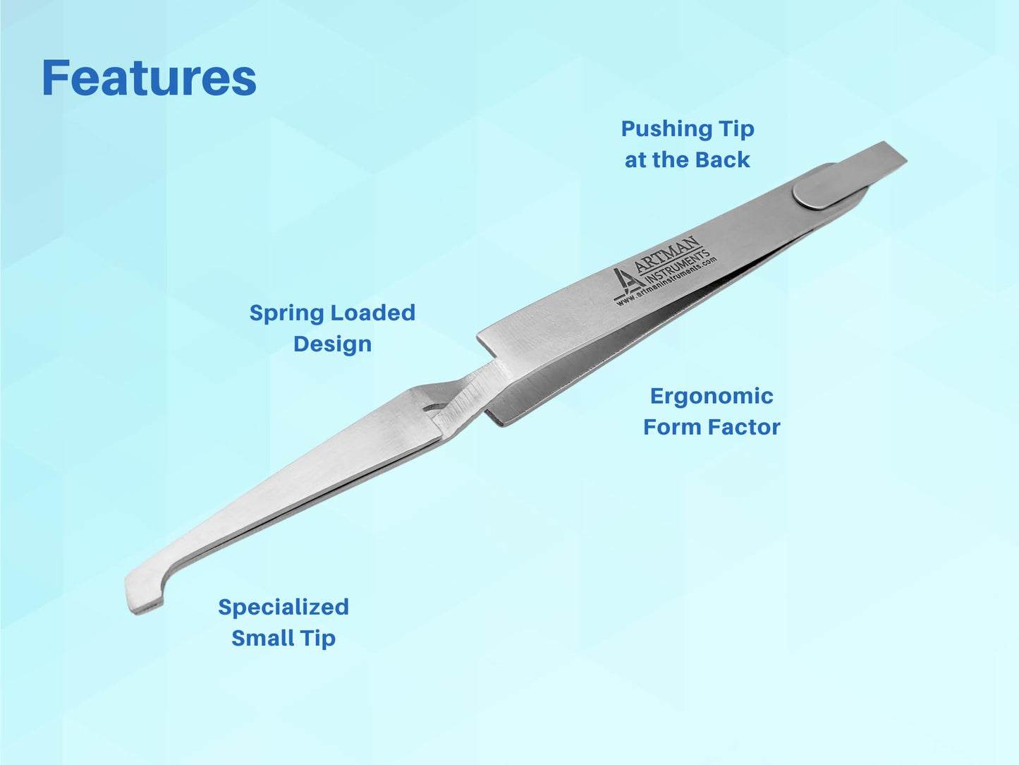 Orthodontic Bracket Placer Bracket Self Holder Tweezers | Bracket Placer Bracket Holder | Pliers Stainless Steel by Orthodontic Instruments ARTMAN Brand (1)