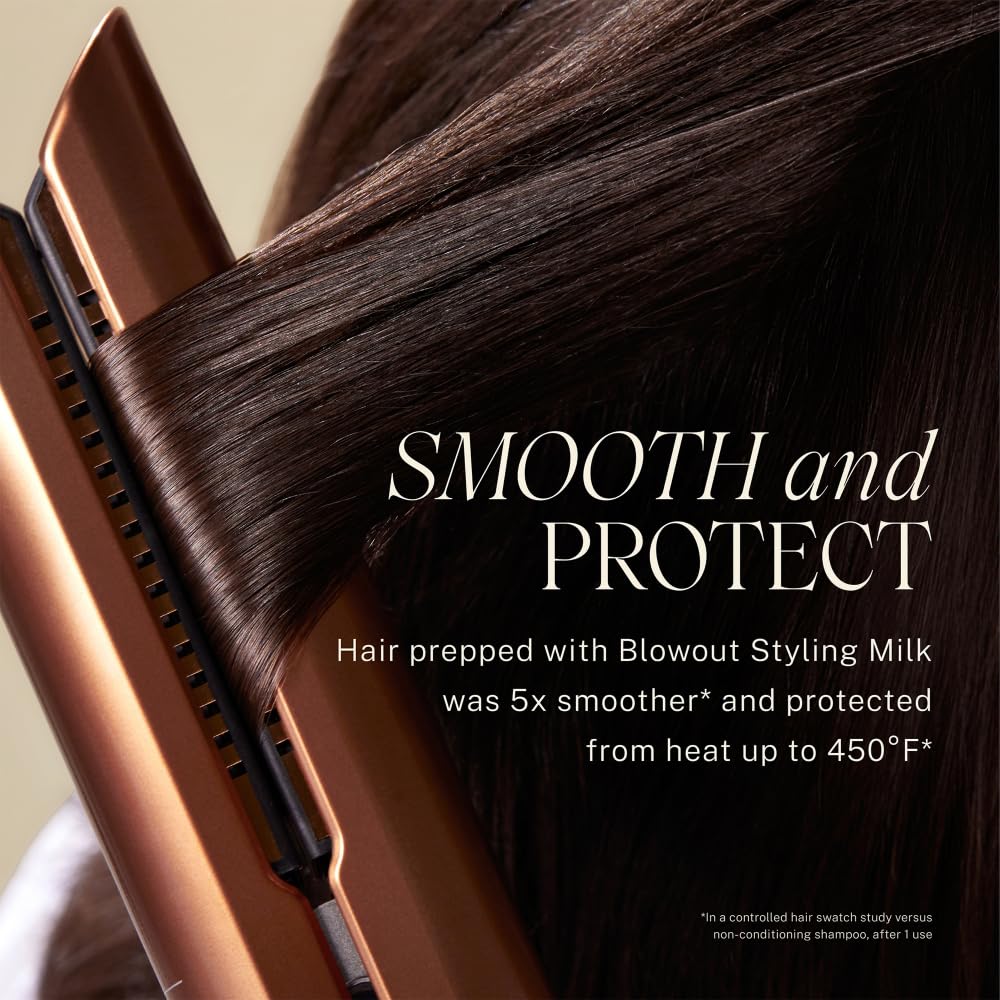 JVN Complete Blowout Styling Milk Heat Protector Cream, Anti-Humidity, Smooths Protects - Travel Size