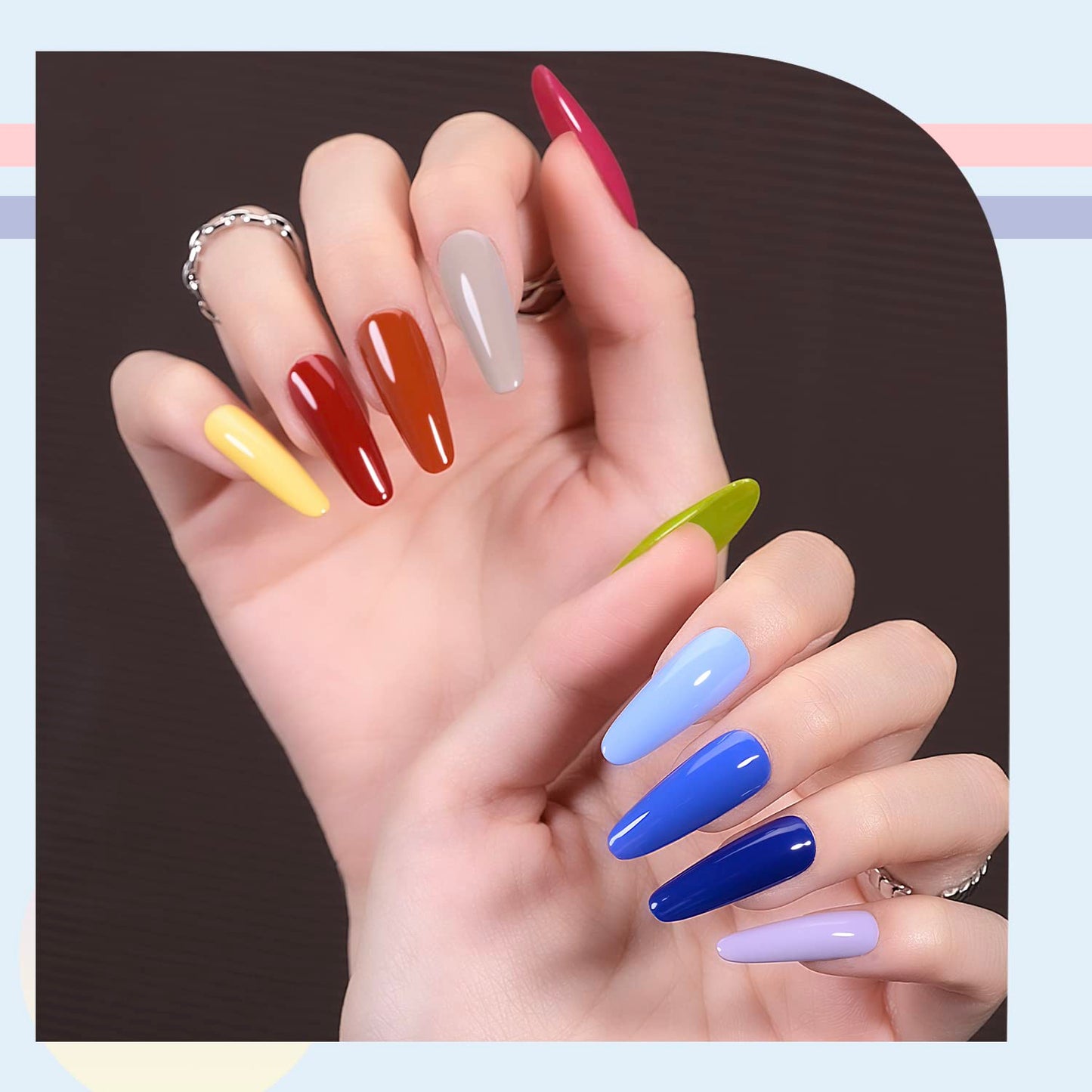 GAOY 42 Pcs Gel Nail Polish Kit with Nail Drill and Nail Lamp, Black Brown Red Glitter Jelly Colors All Seasons Gel Nail Polish Set with Glossy & Matte Top Coat and Base Coat for Nail Art DIY at Home
