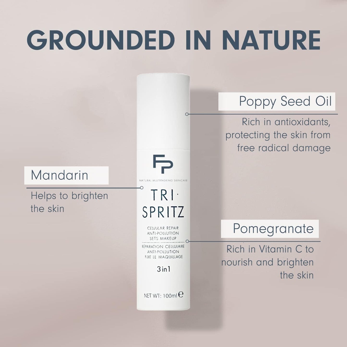 FORMULAE PRESCOTT | Tri-Spritz 3 in 1 Facial Mist | Daily Face Mist Face Spray with Blue Light Protection for Repair | All Natural Skin Care (100 ML)