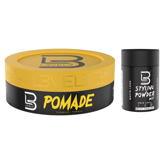 L3 Level 3 Pomade - Improves Hair Strength and Volume Long-Lasting Hold Infused with Keratin