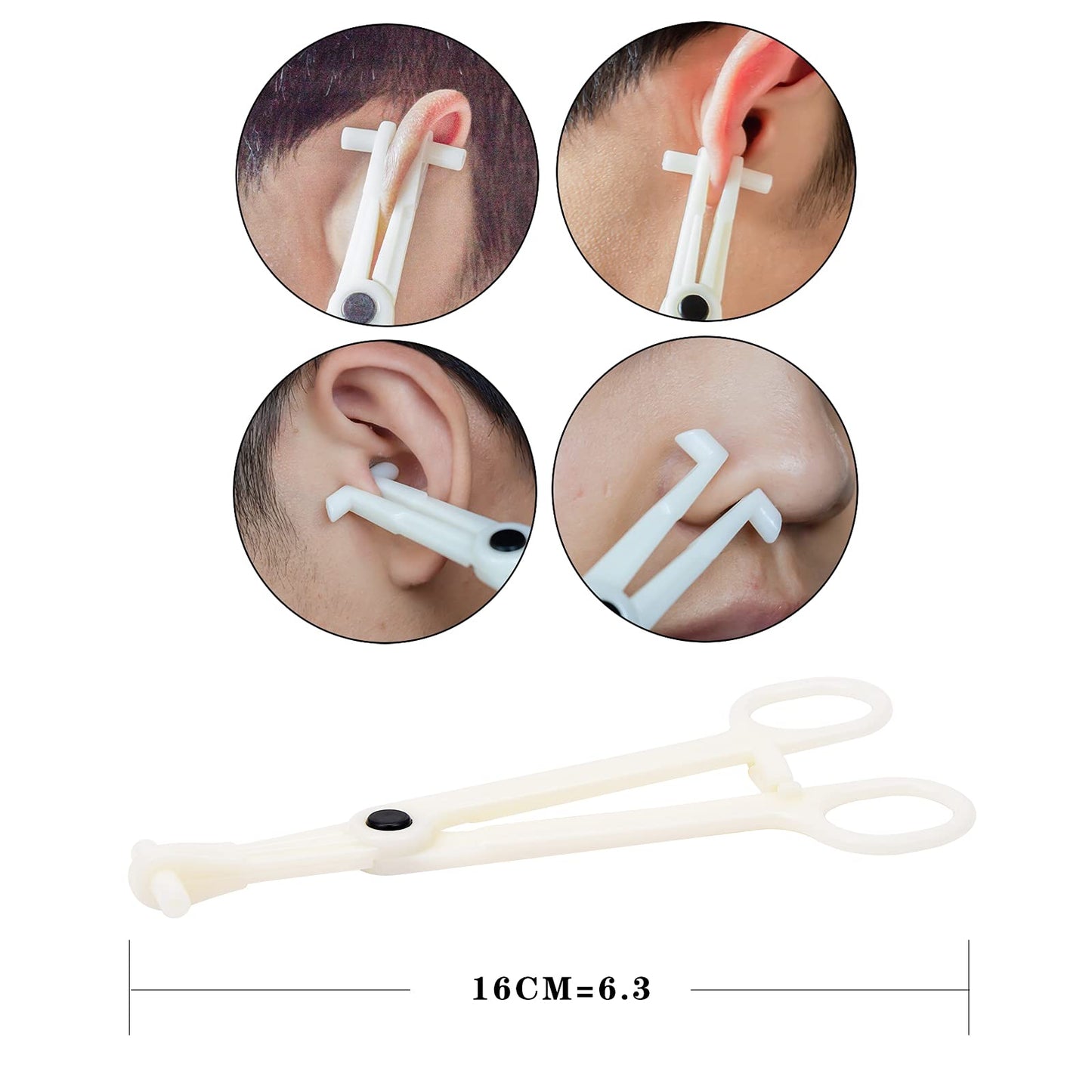 DJCIW 4PCS Disposable Piercing Clamps Set, Septum Clamps Piercing Forceps Piercing Clamps for Belly Navel Ear Piercing Septum Nipple Labret Eyebrow Tongue Nose Piercing