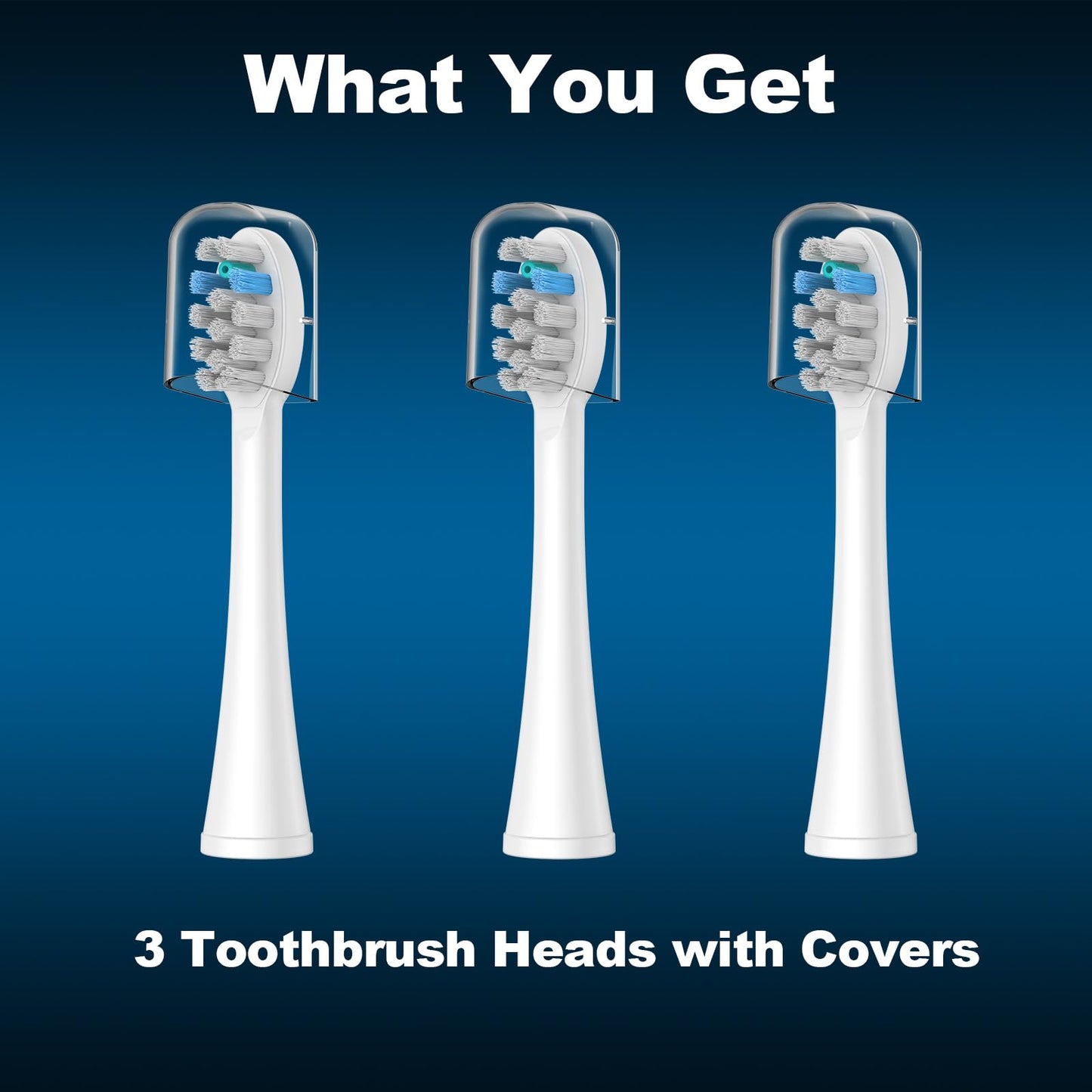 FitMount 3 Pack Toothbrush Replacement Heads Compatible with WaterPik Sonic Fusion 2.0, FitMount Flossing Brush Head Fit for Water-Pic SF-01 SF-02 and 2.0 SF-03 SF-04