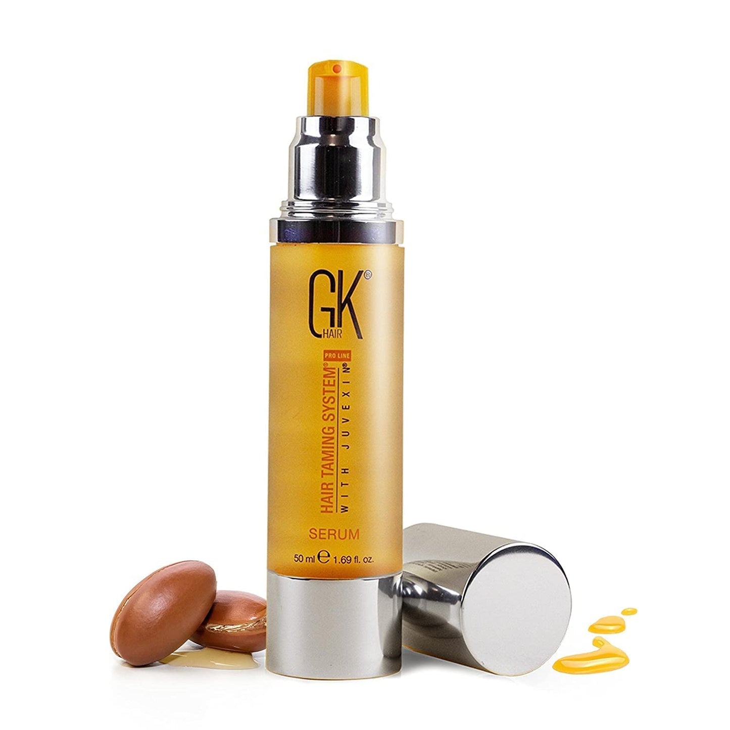 GK HAIR Global Keratin Organic Argan Oil Hair Serum For Frizz Control Dry Damage Hair Repair 50ml I Deep Conditioner Masque 200g/7.5oz