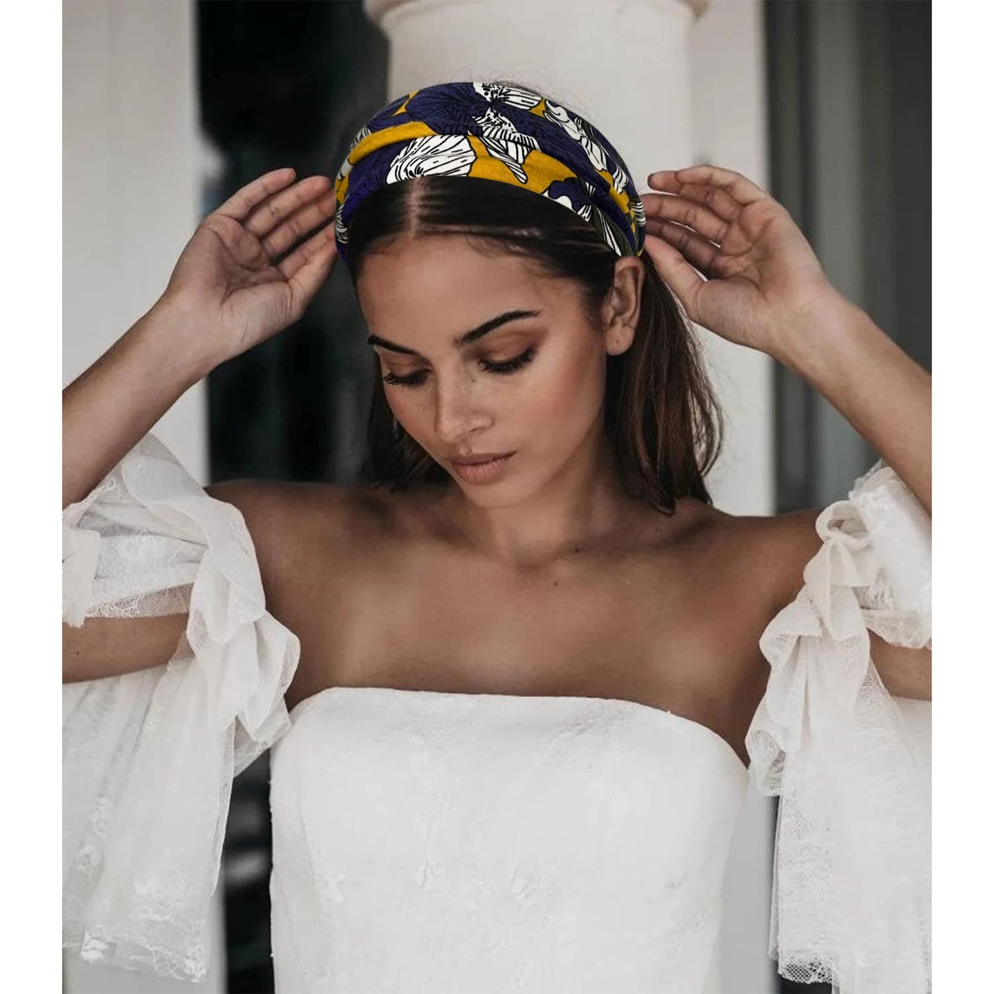 Jesries Headbands for Women Non Slip Turban Hair Wrap Elastic Hair Bands Running Headwrap Sweat Yoga Head Bands for Girls