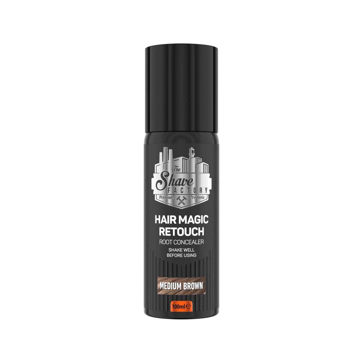 The Shave Factory Hair Building Keratin Series, Fibre Hair, Fibres Scattered Hair (Spray 100ml, Medium Brown)