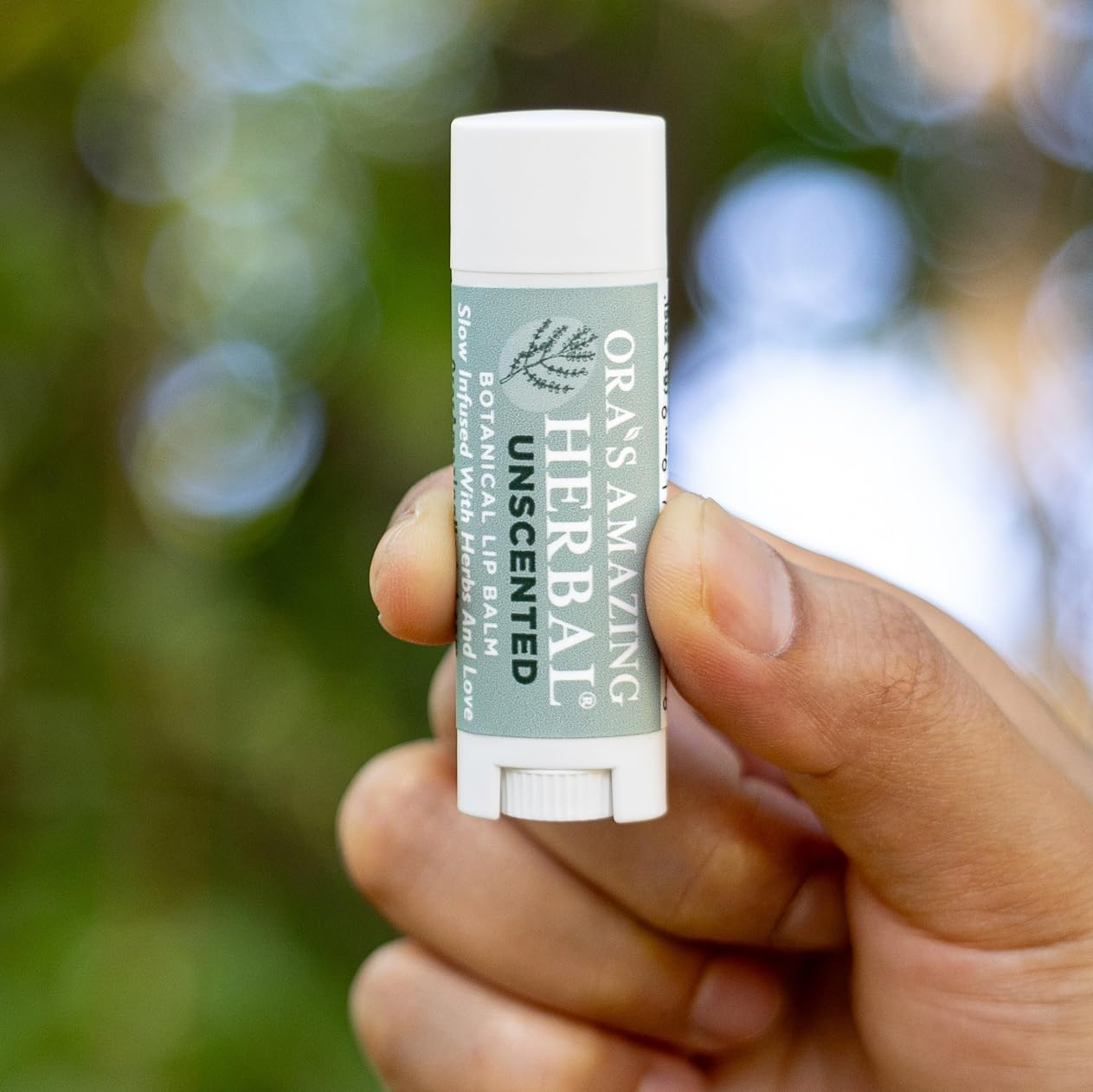 Unscented Lip Balm, Herbal Healing Lip Balm, Balm for Perioral Dermatitis, Very Dry Lips, Natural Fragrance Free Beeswax (Unscented Pack of 3)