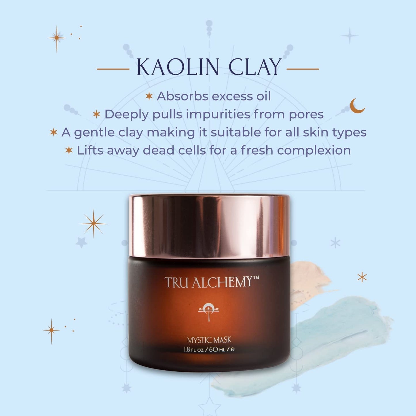 Tru Alchemy Mystic Mask + Quench Crème | Deep Pore Cleansing Clay Mask + Skin-Renewing Total Immersion Face Cream | 1.8 oz/ 60 ml // 1.7 fl oz/48 g