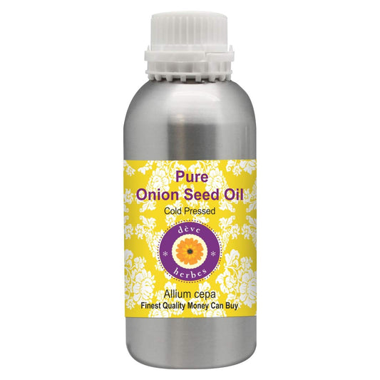 Deve Herbes Pure Onion Seed Oil (Allium cepa) Cold Pressed 630ml (21 oz)