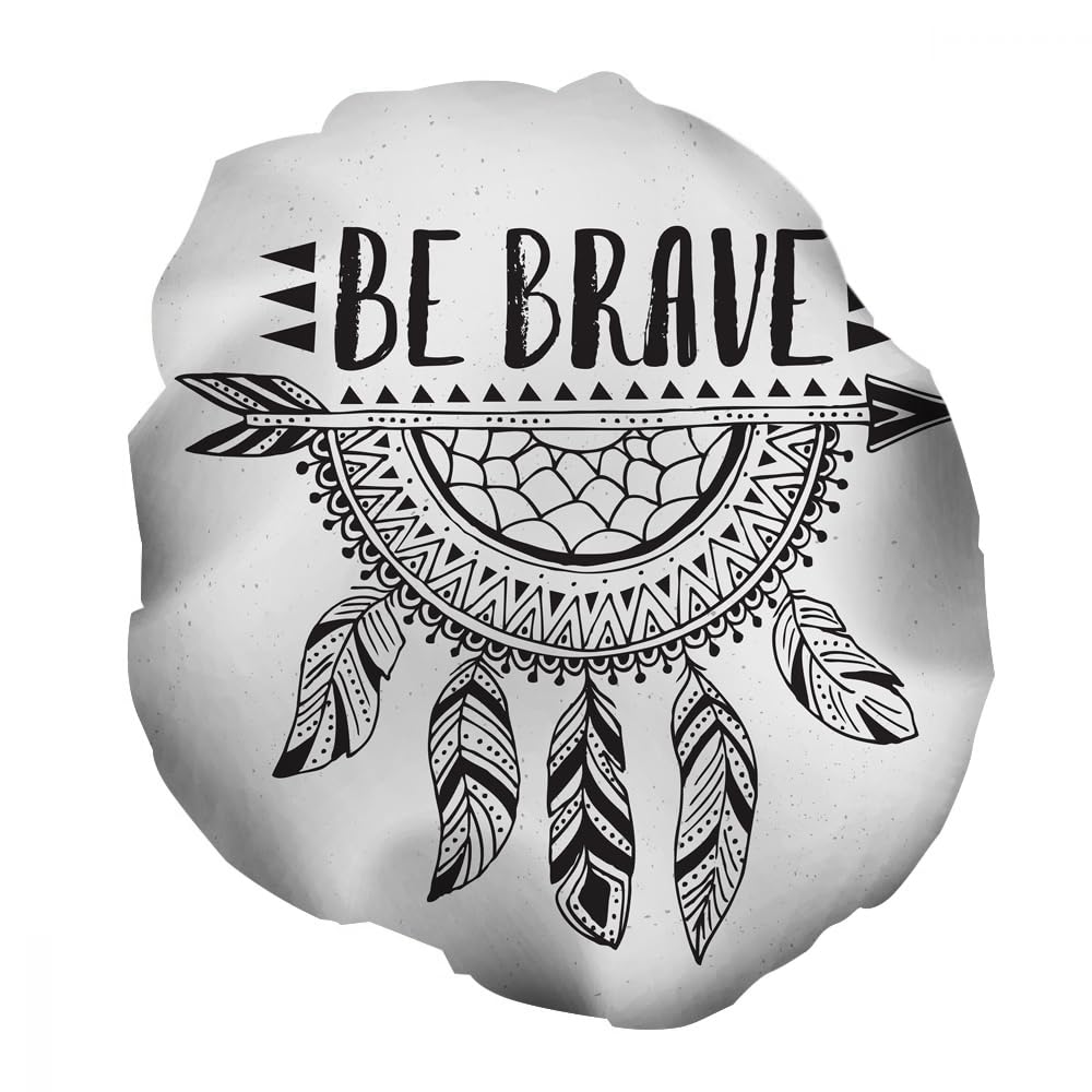 Ceutoiy Shower Cap Be Brave Boho Style Dream Net Inspirational Quotes Waterproof Shower Cap Adult Hair Cap for All Hair