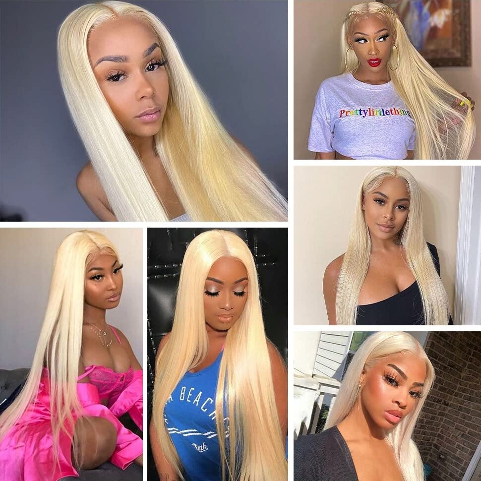 LUMIERE 613 Glueless Wigs Human Hair 13x4 HD Straight Blonde Wig for Black Women 180% Density 613 Frontal Wig with Baby Hair Pre Plucked 22 Inch 613 Wig