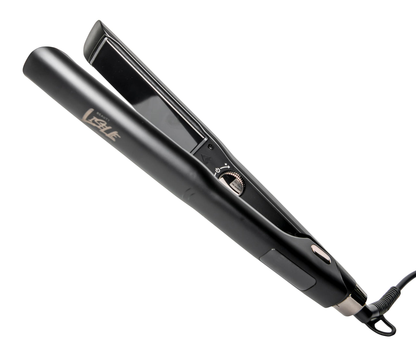 Liselle Beauty Products Ebony Edition Flat Iron Hair Straightener – 1.25-inch Wide Titanium Flat Iron – Hair Straightener Iron All Hair Types – Fast Heating Travel Flat Iron for Smooth, Frizz-Free