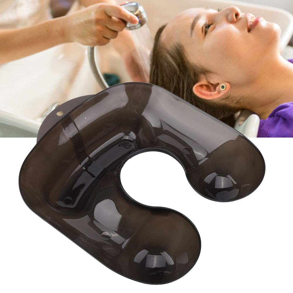 Light And Soft Comfortable Perm Container, Neck Shoulder Tray, Salon Shop Home Salon Tools Hair Salon Shop for Professional Stylist(Transparent black)