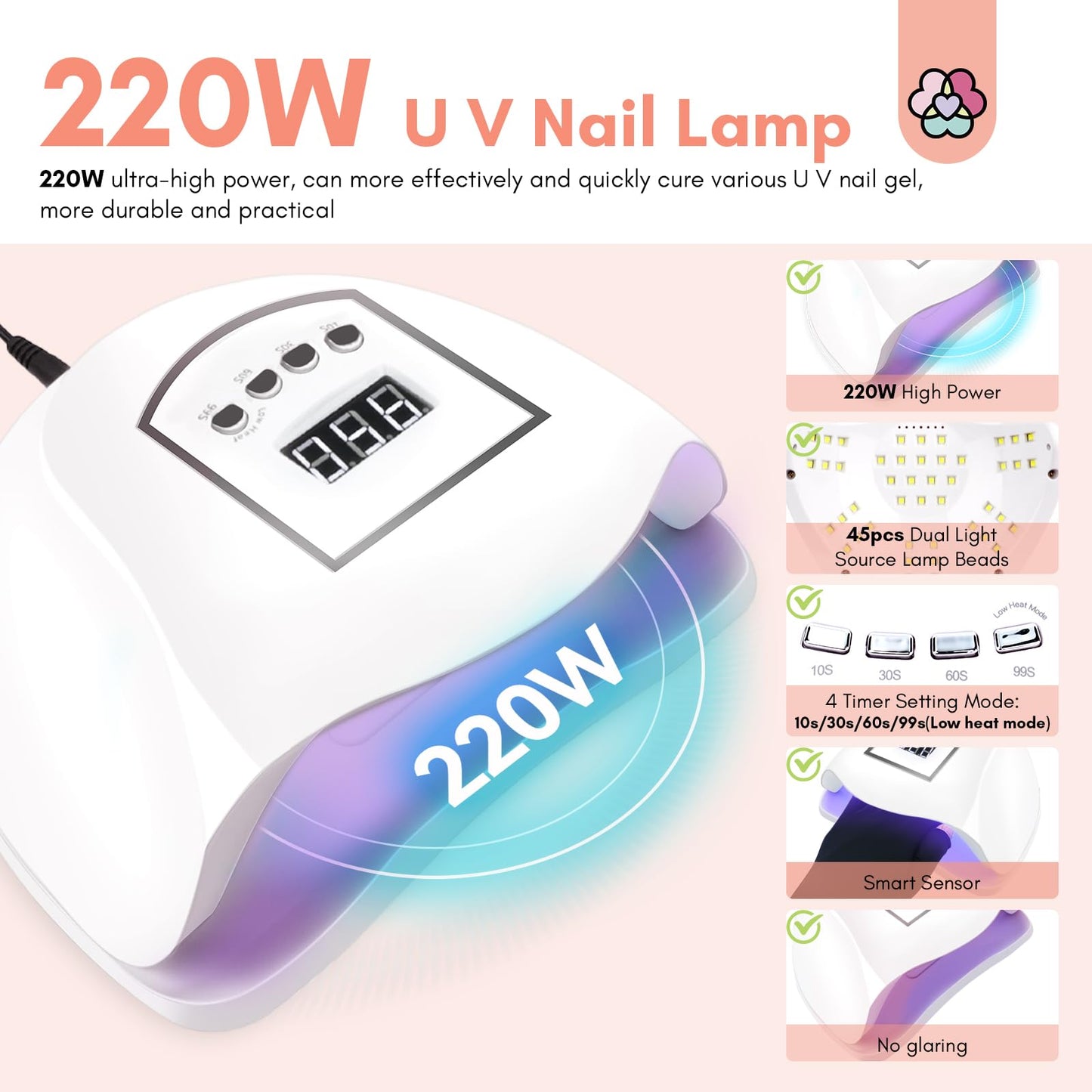 Saviland Acrylic Nail Kit with Drill and Saviland Poly Gel Kit