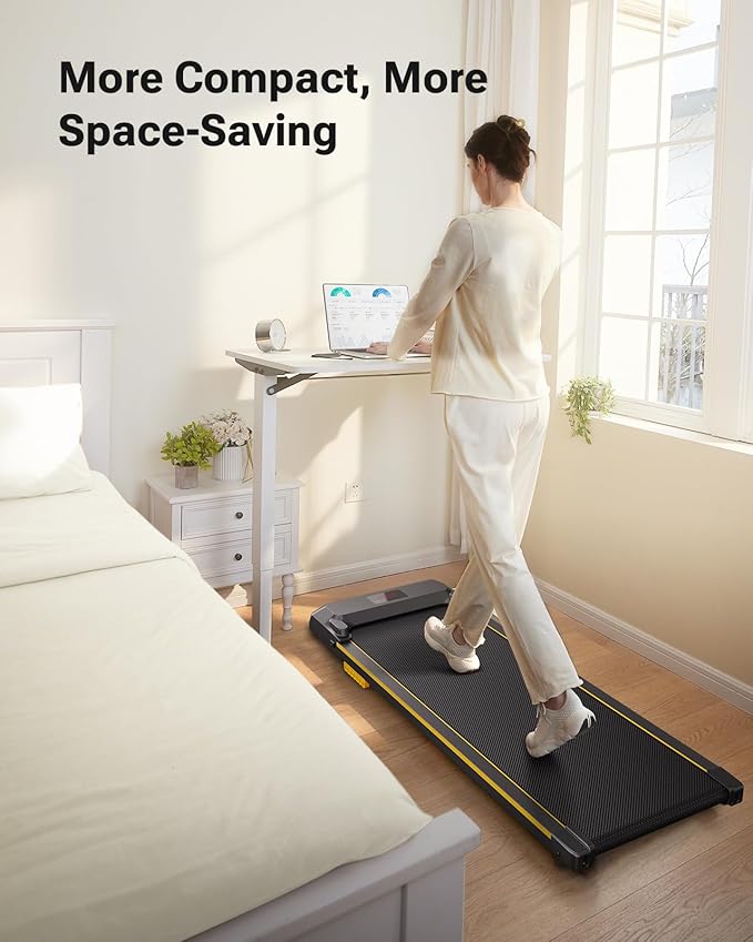 UREVO Smart Scale for Body Weight+UREVO Walking Pad, Under Desk Treadmill