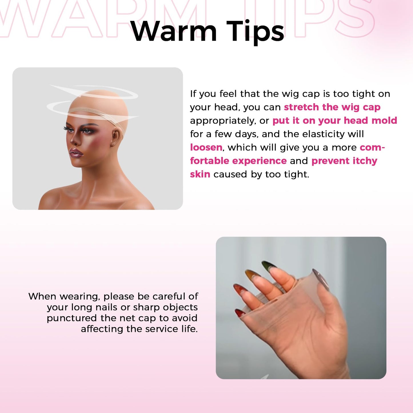 Lashey HD Wig Cap 12 Pieces Nude Color Skin-friendly wig Caps Invisible and Breathable Wig Grip Cap for Women Sheer Stretchy Wig Caps