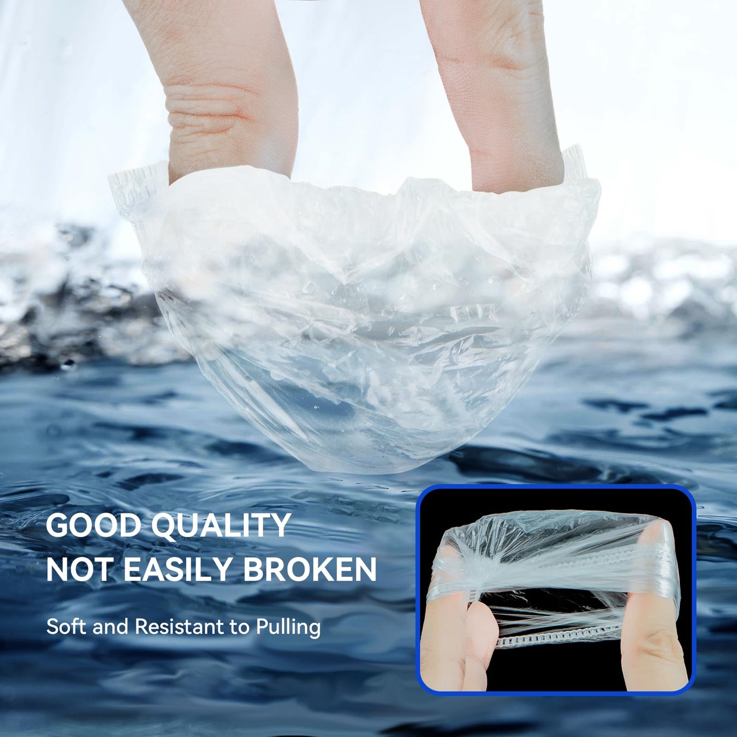 Disposable Ear Covers for Shower - Waterproof Plastic Ear Covers Ear Shower Caps, Bath Ear Covers Protectors for Hair Dye Cap Hair Dryer (500 Pcs)