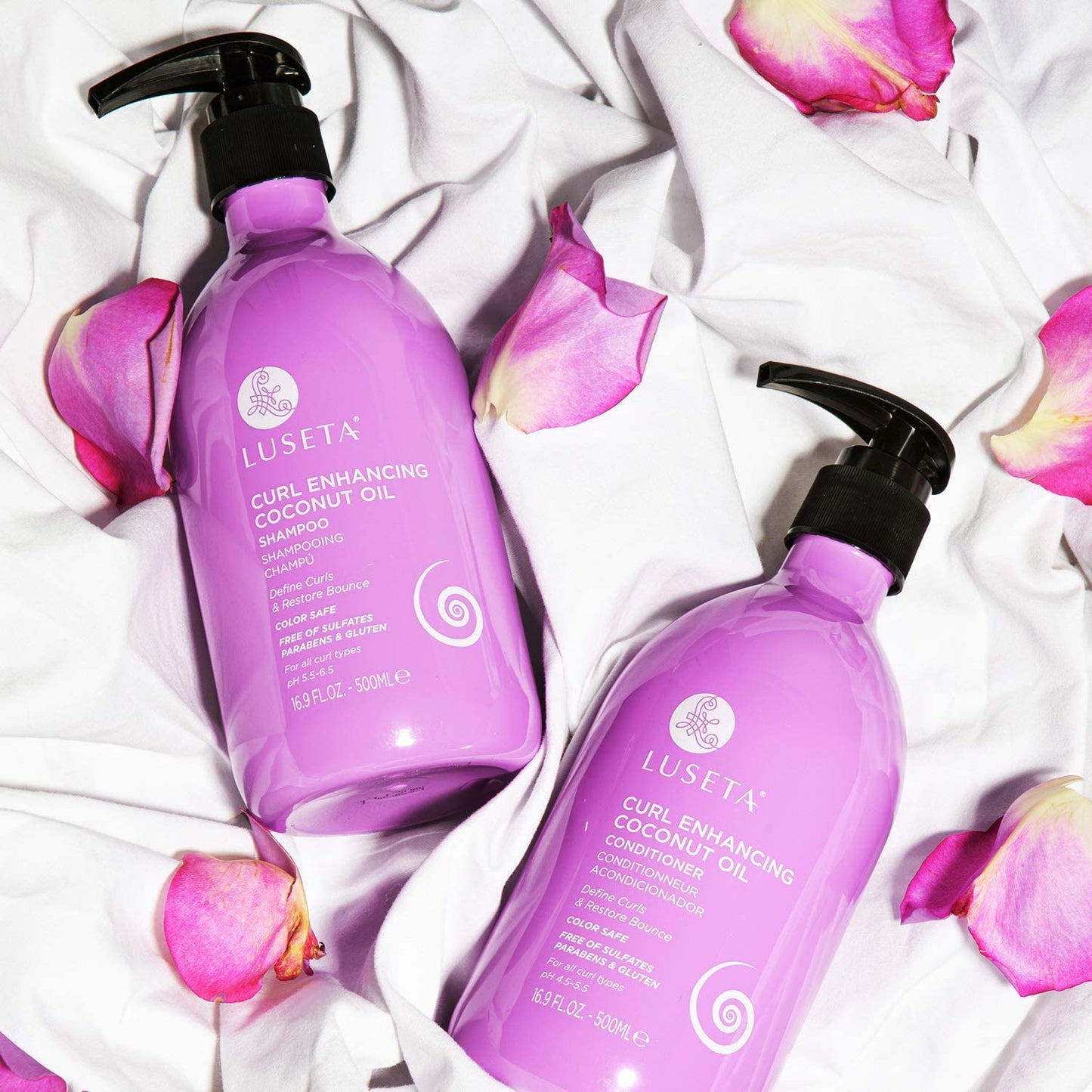 Luseta Curl Enhancing Shampoo and conditioner Set 2×16.9oz & Hair Oil & Hair Mask