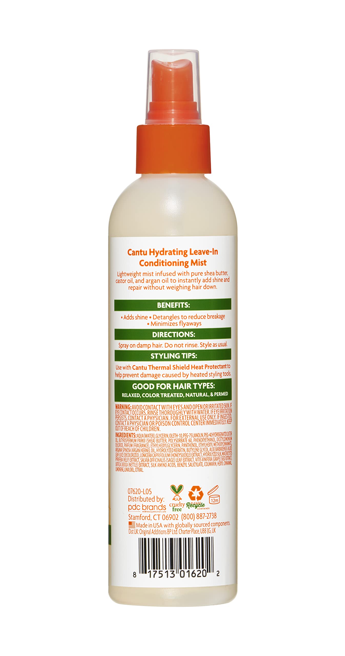 Cantu Shea Butter Hydrating Leave In Conditioning Mist, 8 Fluid Ounce