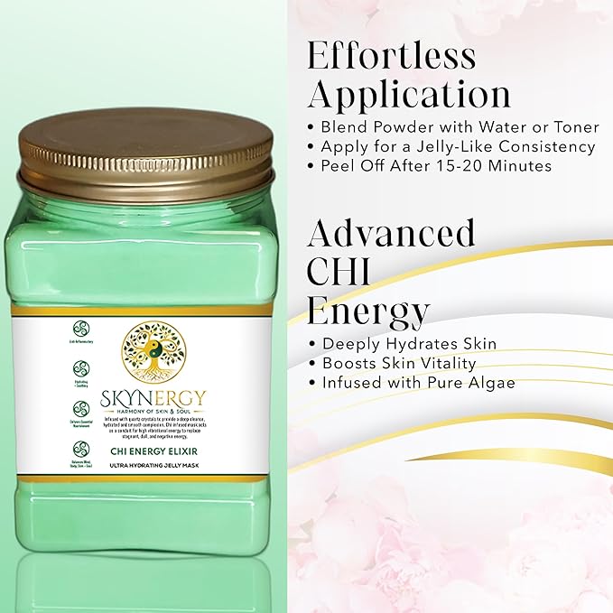 Chi Energy Elixir Jelly Mask - Professional Grade HydroGlo Jelly face Masks for facials professional Peel Off Face Mask for Skin Hydration,Radiance,Reduced Fine Lines,Pigmentation | 30 fl oz