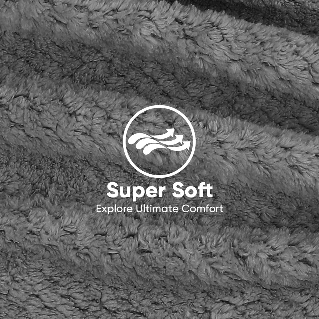 HOMEXCEL Microfiber Hair Towel Wrap, 2 Pack Hair Turbans for Wet Hair, Super Absorbent Dry Hair Towel Wrap for Curly Hair, Anti Frizz Microfiber Towel for Women, 26 x 10 inch, Grey