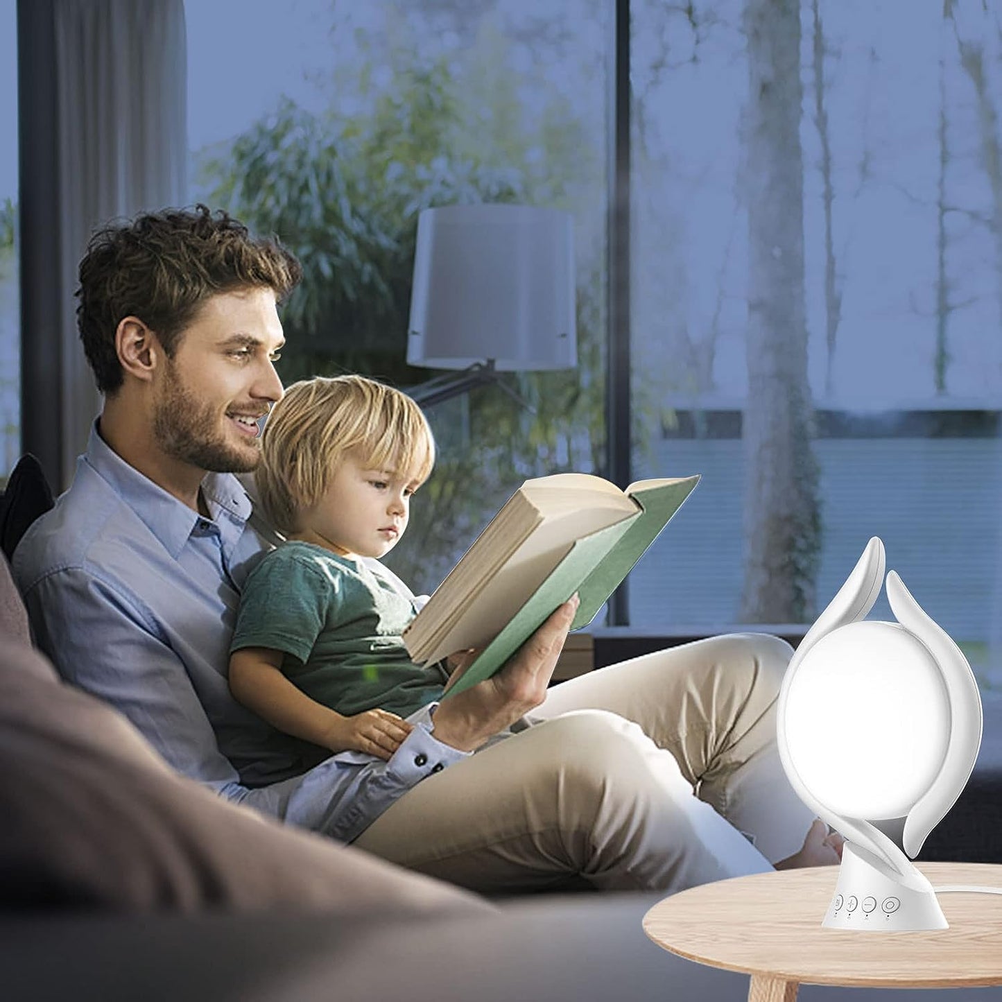 Voraiya Light Therapy Lamp 10000 Lux, UV-Free Therapy Light with 5 Brightness, 3 Color Temperature, 4 Timer, Memory Function, Full Spectrum, Bright Seasonal Sun Light Lamp for Bedroom, Office