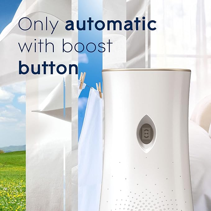 Glade Automatic Spray Refill and Holder Kit, Air Freshener for Home and Bathroom, Clean Linen, 6.2 Oz (Pack of 2)