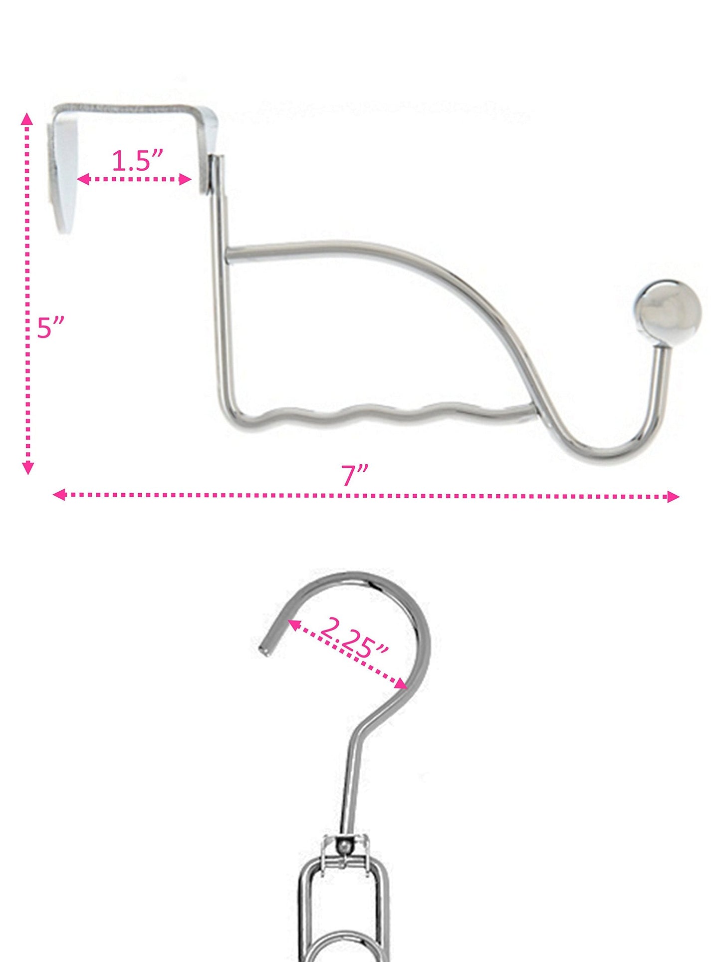 Over Door and Closet Purse Hanger Organizer- 12++ Max Purse Storage, Bag Holder Rotates 360, Quality Heavy Duty Chrome Holds 50lbs; Purses, Handbags, Totes, Crossbody, Backpacks, Fanny, Belt Bags